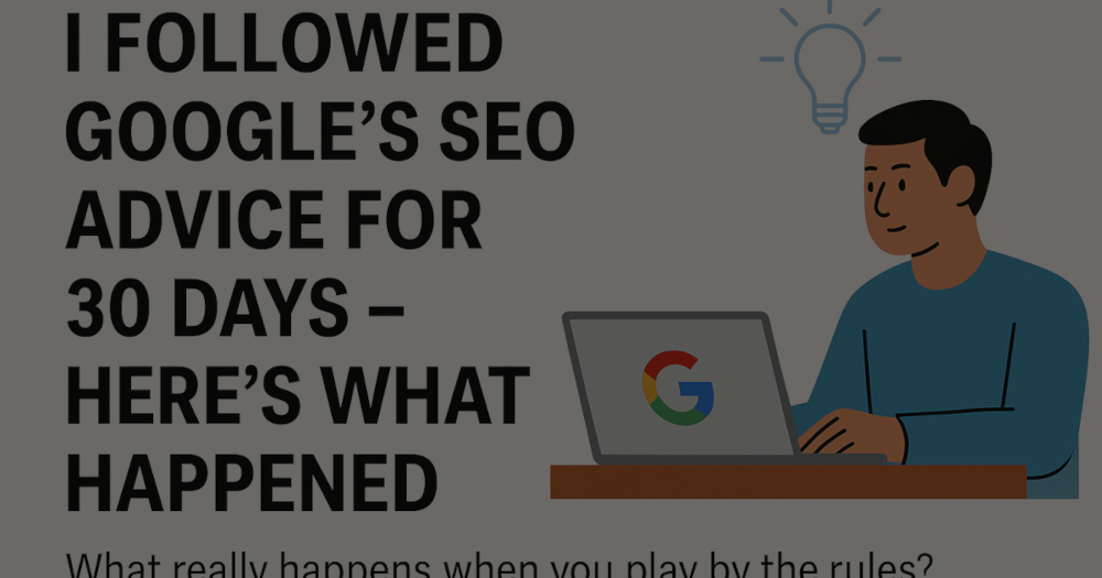 I Followed Google’s SEO Advice for 30 Days – Here’s What Happened
